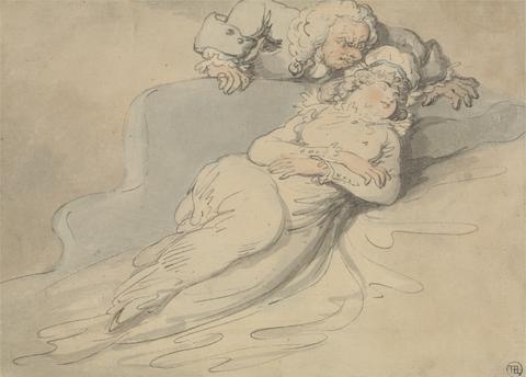 Thomas Rowlandson Sleeping Woman Watched by a Man