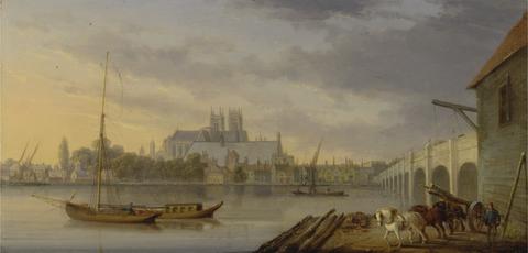 William Anderson A View of Westminster Bridge and the Abbey from the South Side