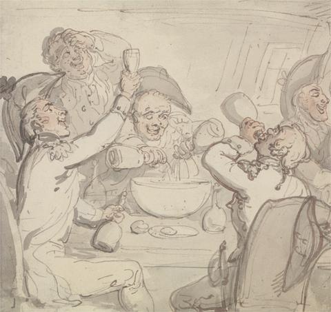 Thomas Rowlandson Naval Officers and a Bowl of Punch