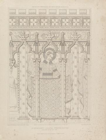 John Le Keux Compartment on One Side, St Stephen's Chapel