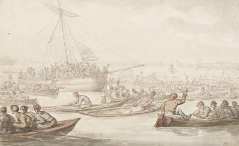 Thomas Rowlandson The Annual Sculling Race for Doggett's Coat and Badge