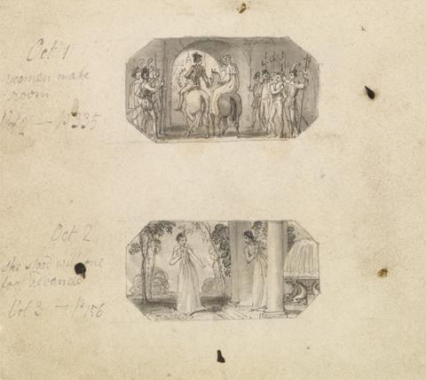 Thomas Stothard October 1st: Yeomen Make Room (Vol. 2, p. 335) October 2nd: She Stood With One Foot Advanced (Vol. 3, p. 156)