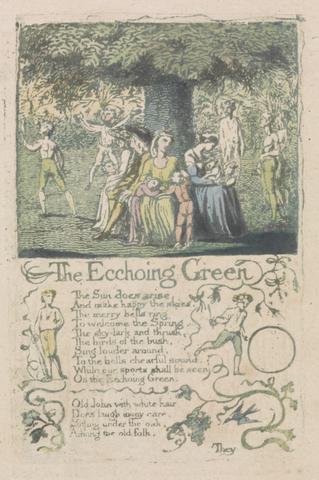 Songs of Innocence and of Experience, Plate 8, "The Ecchoing Green" (Bentley 6)