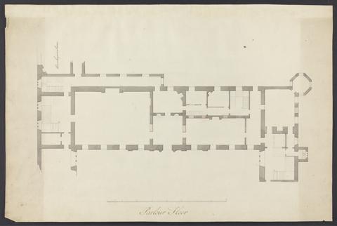 James Wyatt Cobham Hall, Kent: Plan of Parlor Floor