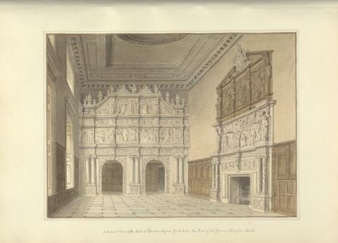 John Buckler FSA Interior View of the hall at Burton Agnes, Yorkshire; the Seat of Sir Francis Boynton Bart.