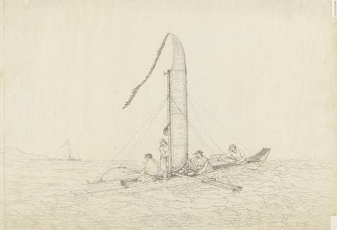 John Webber A Sailing Canoe of Otaheite