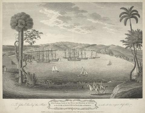 unknown artist Spilsbury's Views of Jamaica: A View Looking South of the Town and Harbour of Lucea in the Parish of Hanover the North Side of Jamaica
