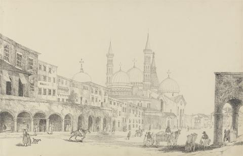 Sir Charles D'Oyly Album of 30 Views in the Tyrol and Italy: Church of Saint Antonio - Padua 3.r Nov.r 1840