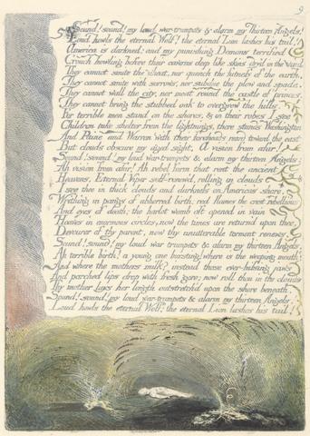 William Blake America. A Prophecy, Plate 11, "Sound! Sound! My Loud War-Trumpets...."