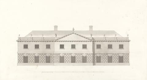 James Gibbs Unidentified Office or Stables: Front Elevation