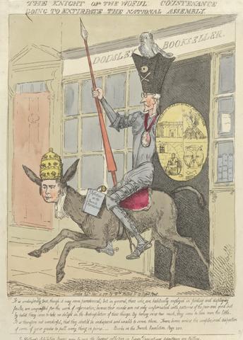 unknown artist The Knight of the Woeful Contenance going to Expirpate the National Assembly (from: Caricature, vol. 7)