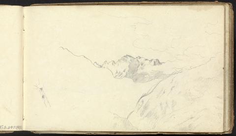 Album of Landscape and Figure Studies: Sketch of Mountains and Clouds
