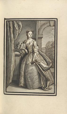 Thomas Bardwell Full-length Portrait, Woman Standing, Looking to the Left
