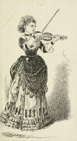 George Augustus Sala Woman playing the Violin