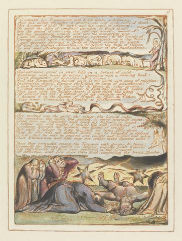 William Blake Jerusalem, Plate 9, "Condens'd his Emanations...."