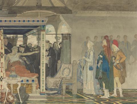 Lawrence Alma-Tadema Fredegonda at the Deathbed of Praetextatus