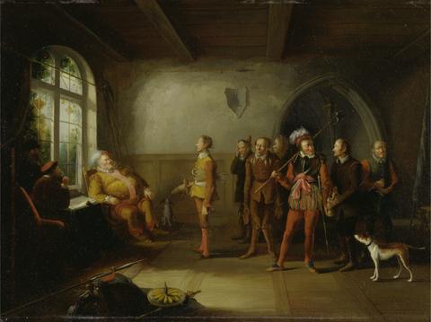 John Cawse Falstaff and the recruits, from "Henry IV, Part II"