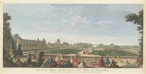 unknown artist View of the Flower Garden, & part of the Palace of Fountainbleau
