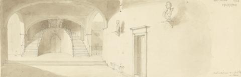 Sir Robert Smirke the younger Hall Staricase to a House in Padua