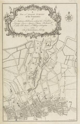 Benjamin Cole Map of the Parishes of St. Andrews, Holborn, St. Georges, St. James, St. Luke, St. Mary and The Charterhouse Liberty