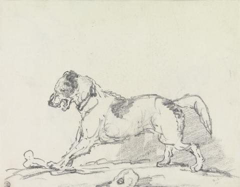 unknown artist Dog with Bone, Facing Left