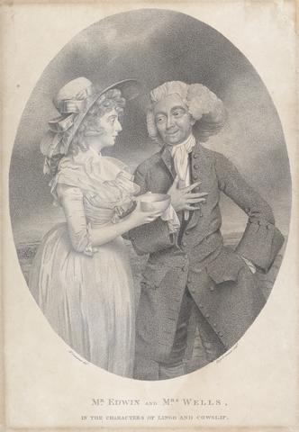 Hugh Downman Mr. Edwin and Mrs. Wells in the Characters of Lingo and Cowslip