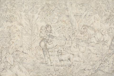"Sporting Incidents:" Drawing For the Soft-ground Etching of 'Through the Wood'