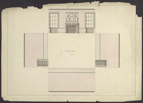 James Wyatt Cobham Hall, Kent: Section of the drawing room
