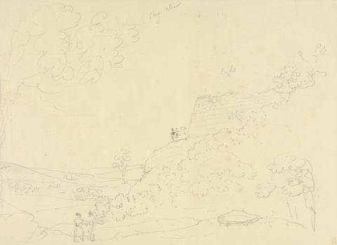 Capt. Thomas Hastings Sketch of a Hillside Bastion, Isle of Wight