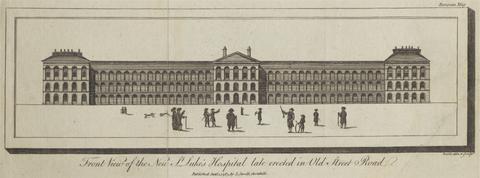 John Sewell Front View of the New St. Luke's Hospital late Erected in Old Street Road