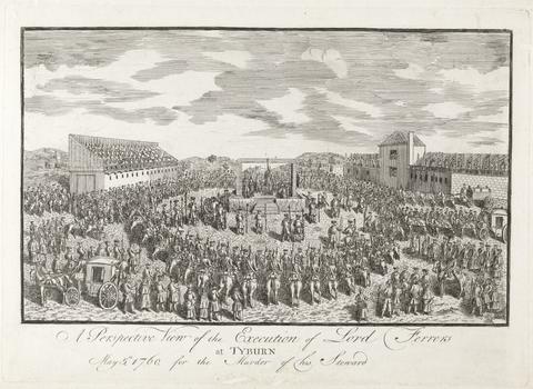 unknown artist A Perspective View of the Execution of Lord Ferrew at Tyburn, May 5th 1760