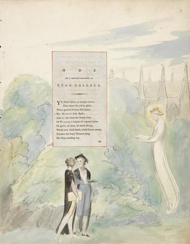 William Blake The Poems of Thomas Gray, Design 15, "Ode on a Distant Prospect of Eton College."