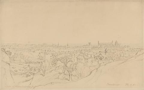 James Ward Study for the View of Cambridge from Castle Hill