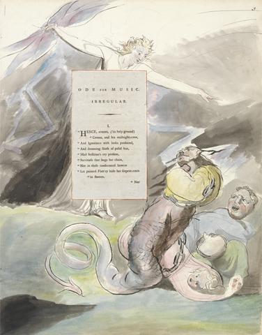 William Blake The Poems of Thomas Gray, Design 95, "Ode for Music."
