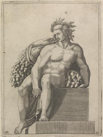 Adamo 'Ghisi' Scultori Male Nude from Panel of "The Drunkeness of Noah"