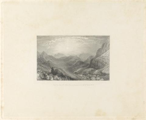 James Baylis Allen The Valley in Which the Children of Israel, Were Encamped, Mount Sinai in the Distance