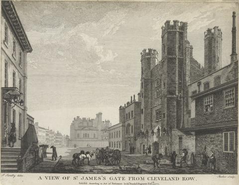 Edward Rooker A View of St. James's Gate from Cleveland Row