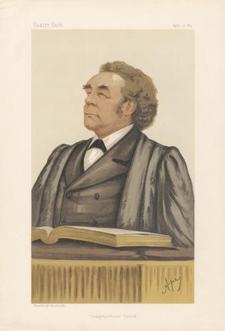 Carlo Pellegrini Vnaity Fair - Clergy. 'Congregational Union'. Rev. Joseph Parker. 19 April 1884
