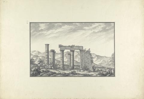 Giovanni Battista Borra View of the Ruins of an Ionic Temple at Sardis, Probably the Temple of Neptune