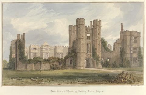 John Buckler FSA West view of the Ruins of Cowdray House, Sussex