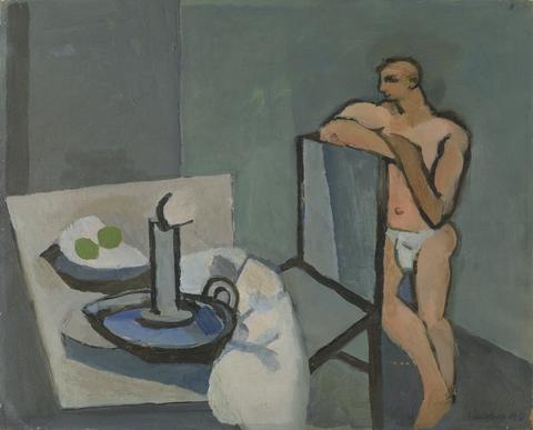 Keith Vaughan Interior with Nude