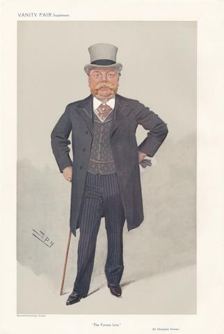 Leslie Matthew 'Spy' Ward Vanity Fair - Businessmen and Empire Builders. 'The Furnace Line'. Sir Christopher Furness. 21 October 1908