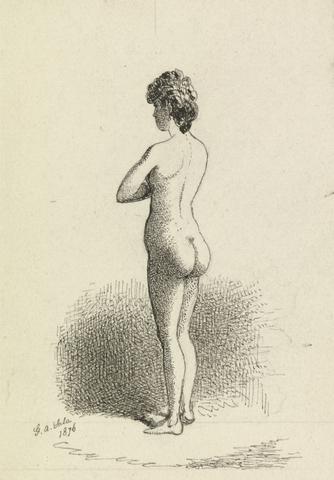 George Augustus Sala Standing nude Woman