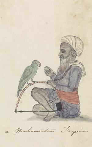 Gangaram Chintaman Tambat A Mohametan with his Parrot