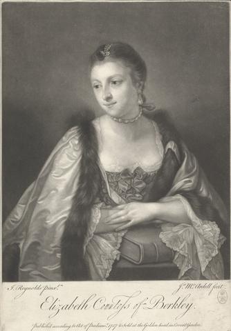 James McArdell Elizabeth Berkeley (née Drax), Countess of Berkeley