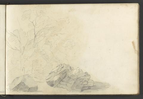 William Brockedon (A study of large rocks and trees)