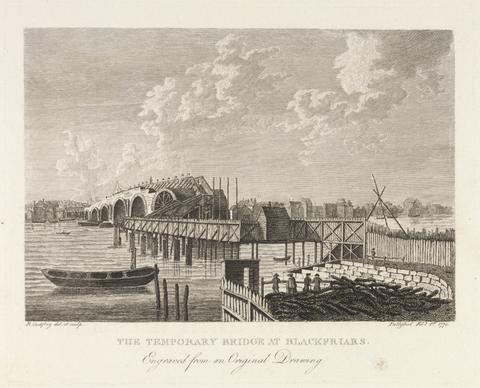 Richard Bernard Godfrey The Temporary Bridge at Blackfriars