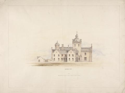unknown artist An Unidentified Country House: Elevation of the Entrance Front