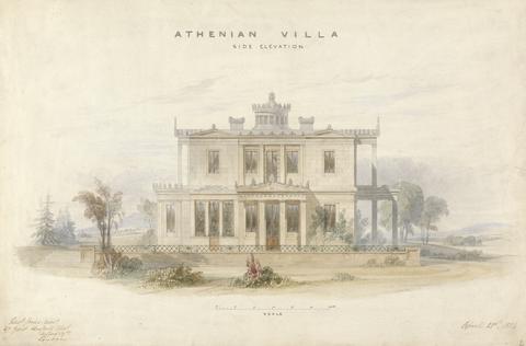 Edward Jones Design for an Athenian Villa, Side Elevation