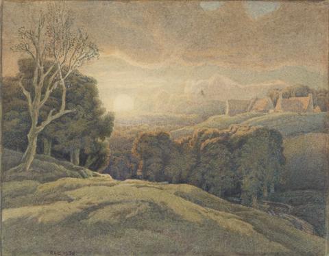 Frederick Landseer Maur Griggs Sunset in the Cotswolds